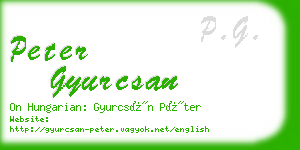 peter gyurcsan business card